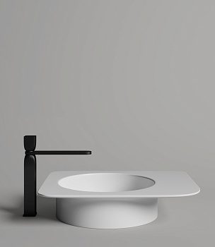 Раковина из искусственного камня S-Sense Salini ALDA 110611G 60х40 накладная цвет белый без отверстий под смеситель